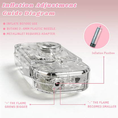 Cute Transparent Creative Sports Car Styling Windproof Lighter+Rotating Relax Toy 2-in-1,DIY stickers Available(Need to be inflated)