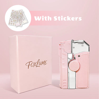 Fashion Fidget Spinner Windproof Lighter, Hidden Laser for Pet Play, DIY Kawaii Stickers, Gift Box for Her(Need to be inflated)