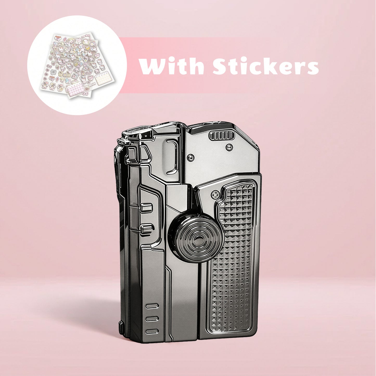 Fashion Fidget Spinner Windproof Lighter, Hidden Laser for Pet Play, DIY Kawaii Stickers, Gift Box for Her(Need to be inflated)