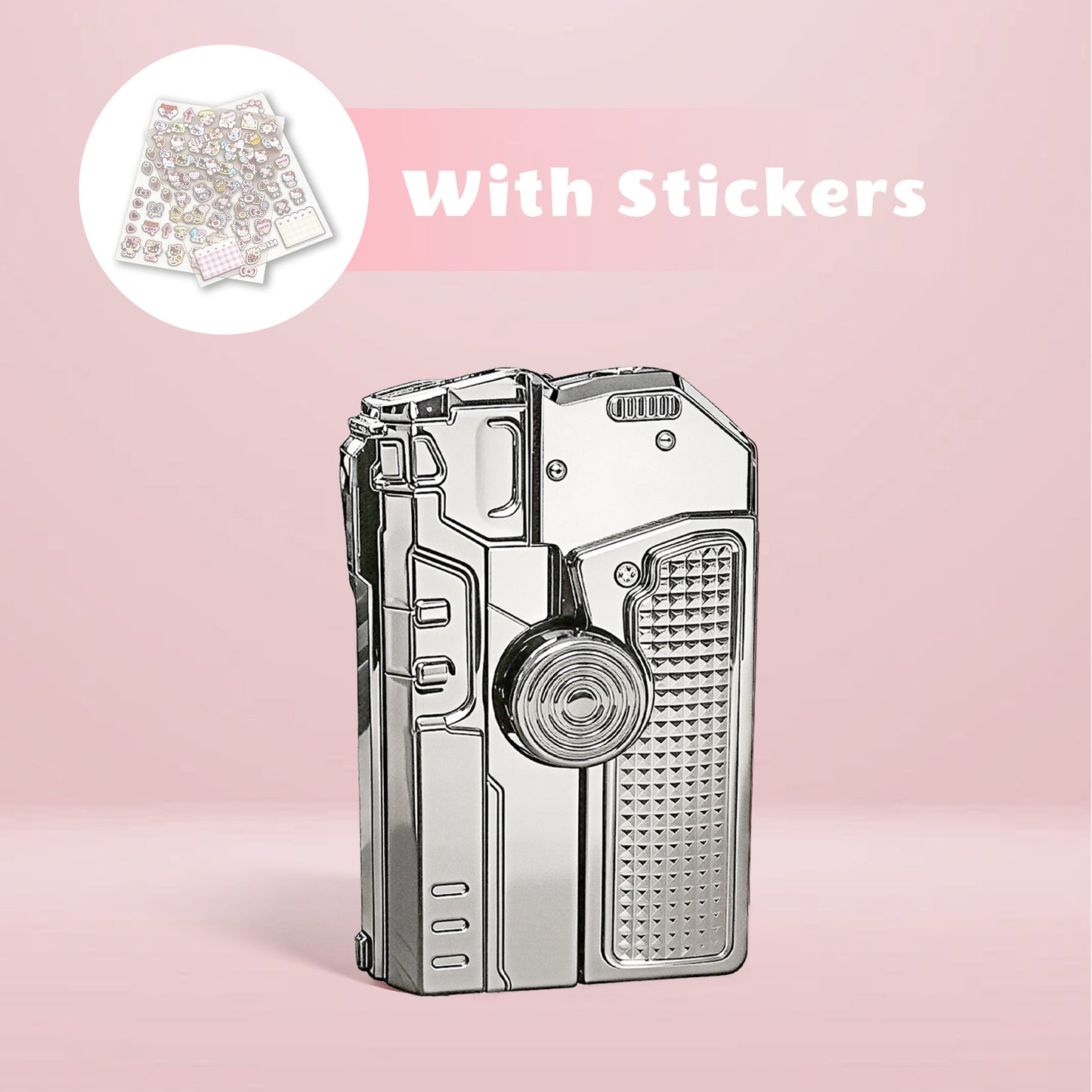 Fashion Fidget Spinner Windproof Lighter, Hidden Laser for Pet Play, DIY Kawaii Stickers, Gift Box for Her(Need to be inflated)