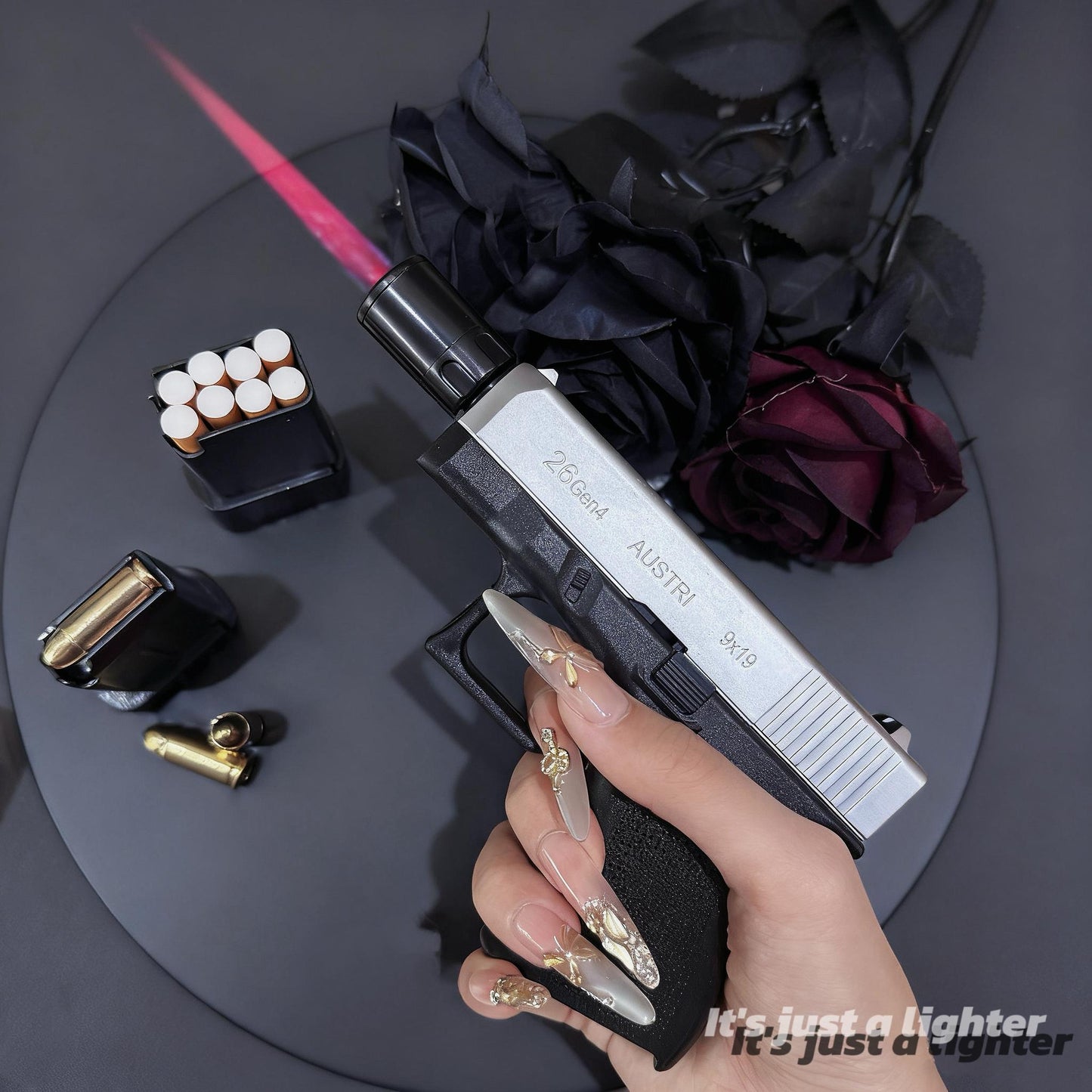 Glock 26 Cool Tactical Metal Lighter Windproof & Refillable(Requires Inflation)