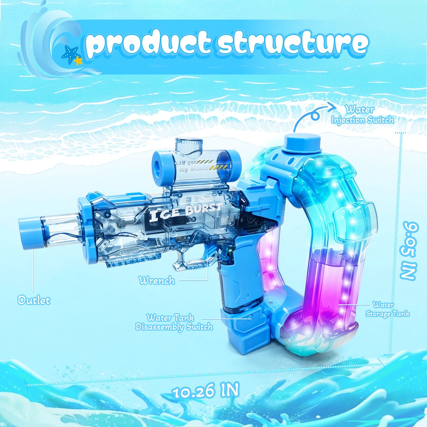 Glow Muzzle Auto Electric Water Blaster