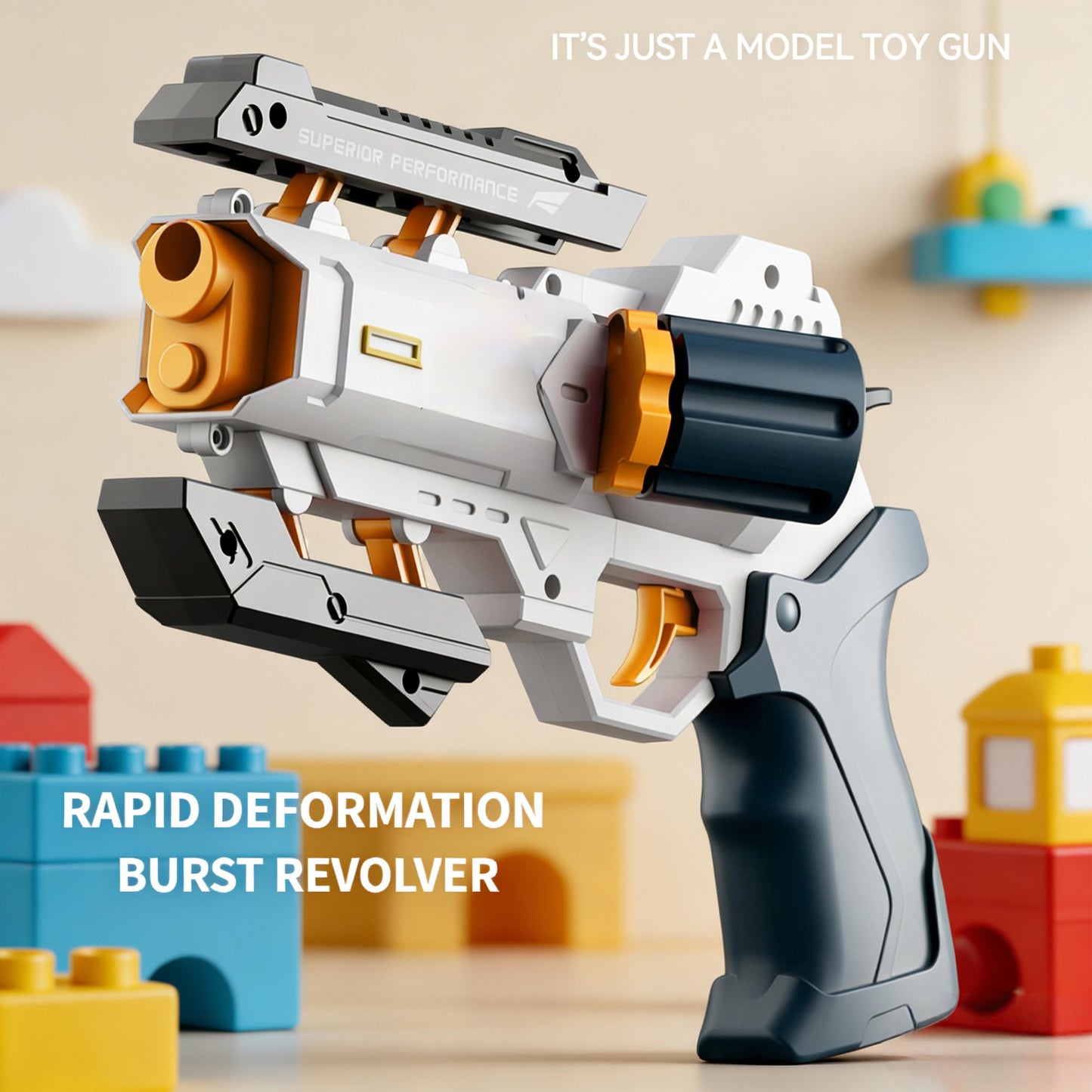 Burst Revolver Soft Dart Blaster