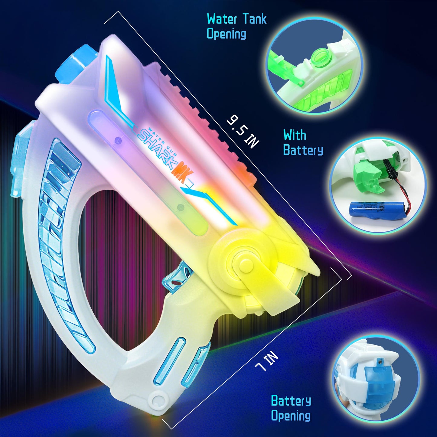 Rainbow LED Electric Water Blaster