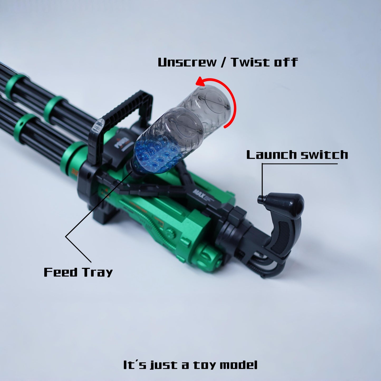 Gatling Dual-Barrel Gel Blaster – Neon Edition