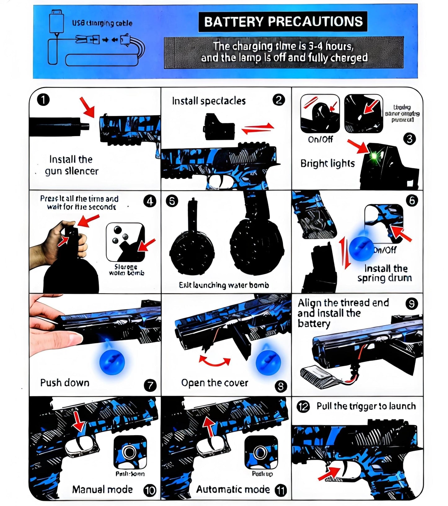 2011 Blaster Various Styles Available | Shell Ejecting | Electric Water | Electric Gel Ball