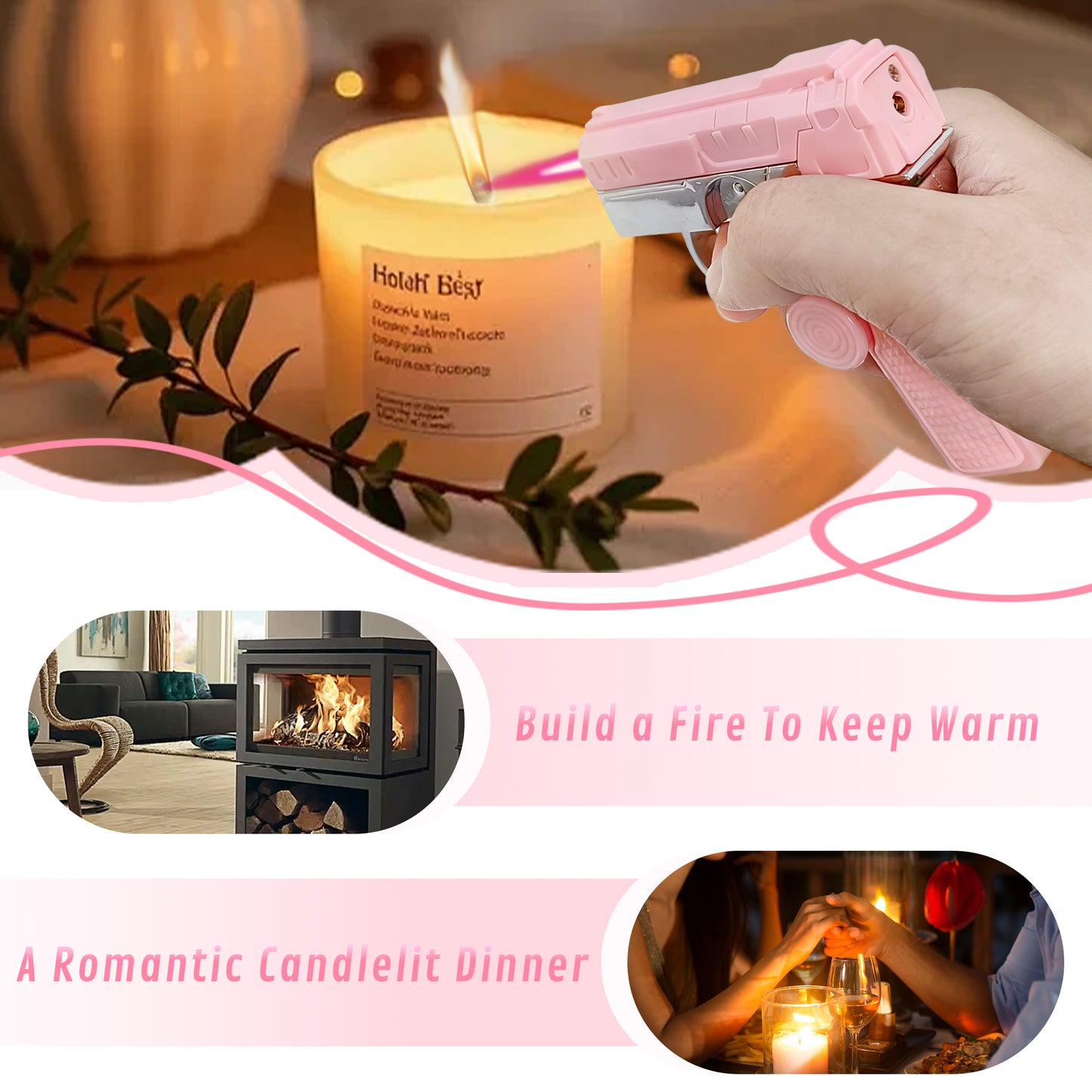 Fashion Fidget Spinner Windproof Lighter, Hidden Laser for Pet Play, DIY Kawaii Stickers, Gift Box for Her(Need to be inflated)