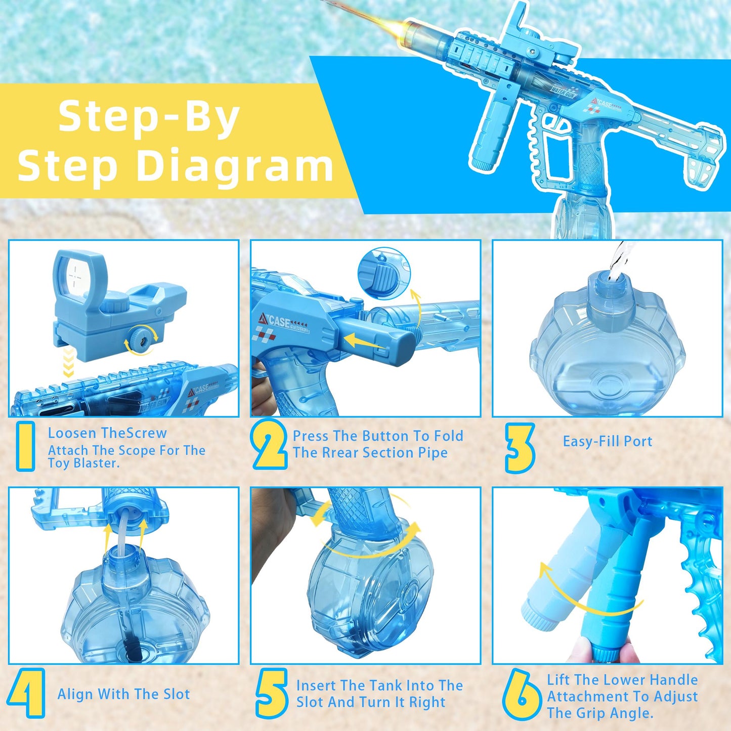 Semi-Transparent Electric Water Blaster