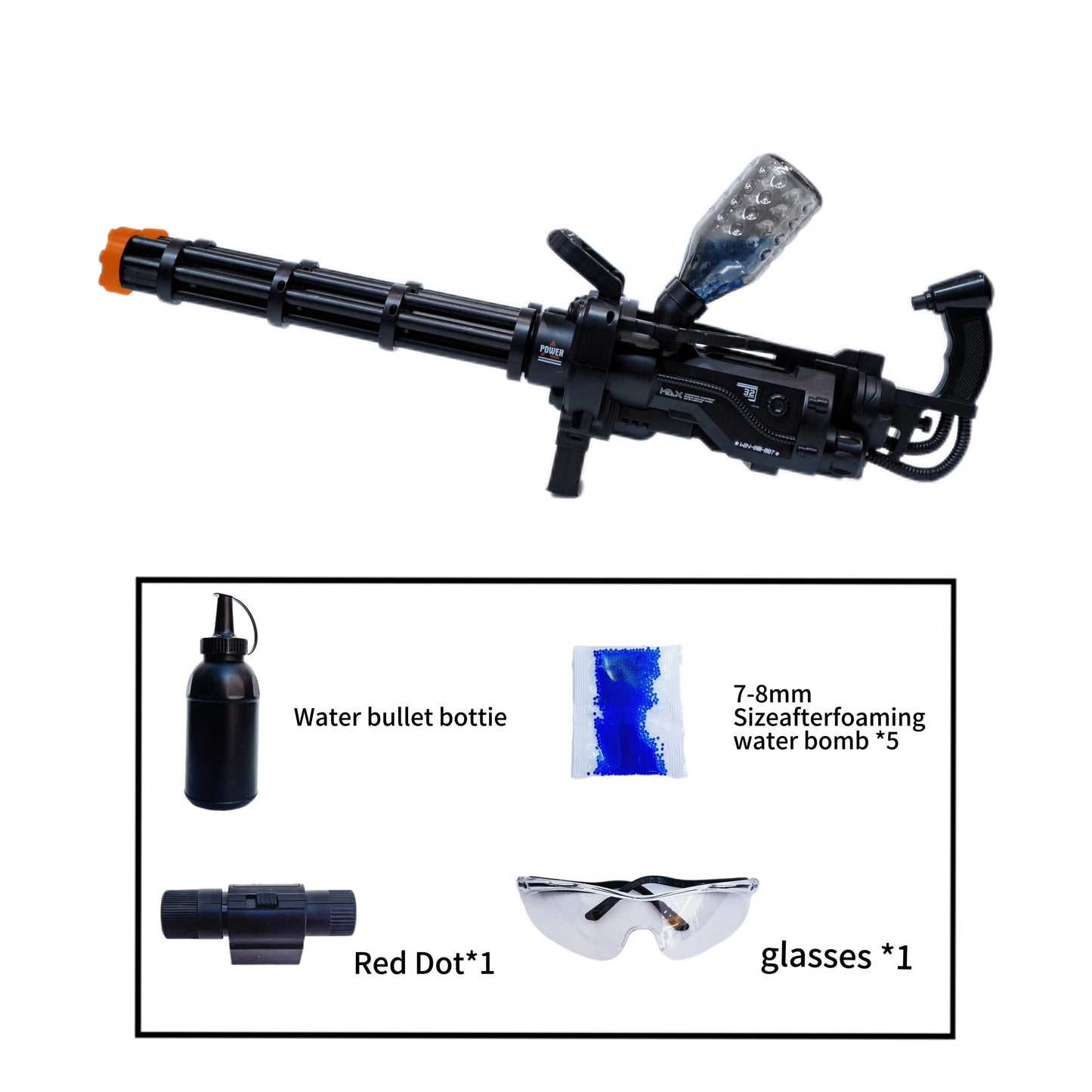 Gatling Dual-Barrel Gel Blaster – Neon Edition