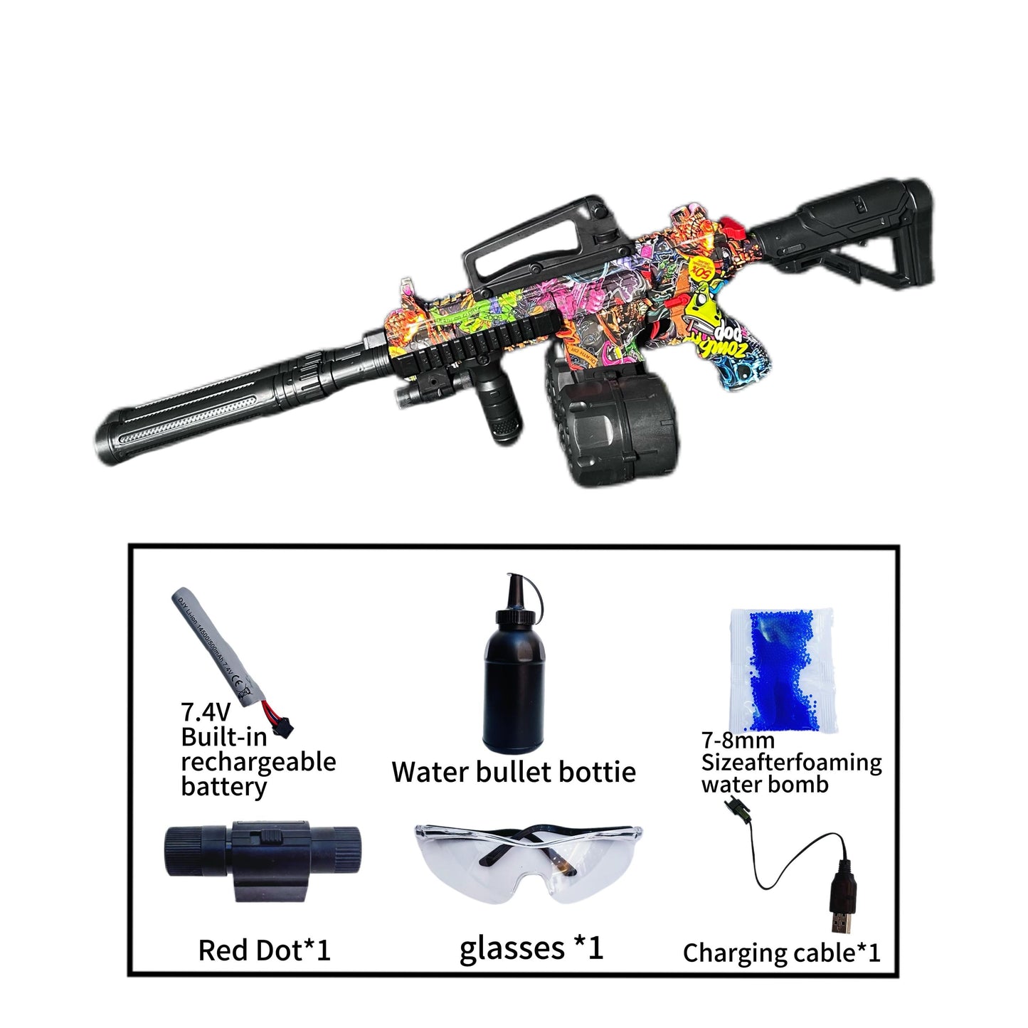 M416 Dual-Barrel Gel Blaster – Glow Edition