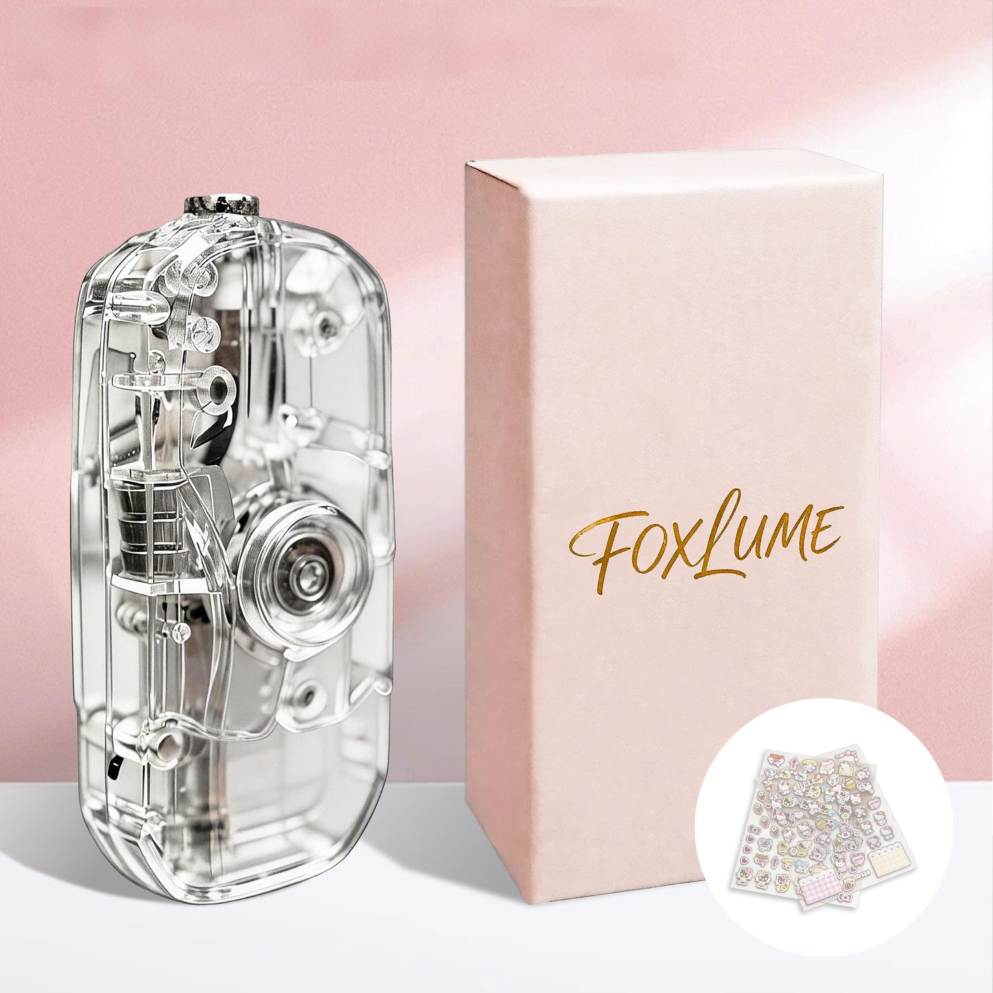 Cute Transparent Creative Sports Car Styling Windproof Lighter+Rotating Relax Toy 2-in-1,DIY stickers Available(Need to be inflated)