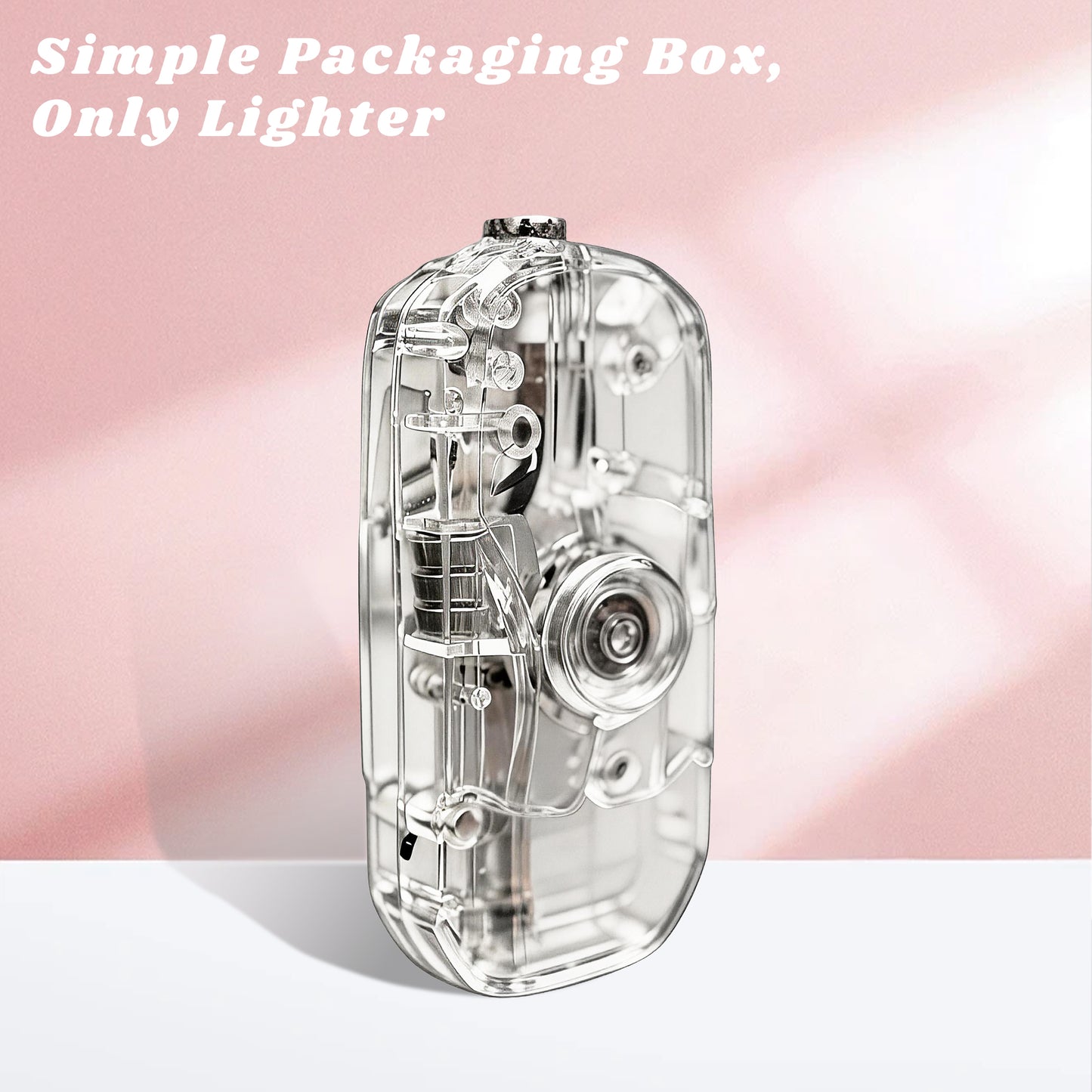 Cute Transparent Creative Sports Car Styling Windproof Lighter+Rotating Relax Toy 2-in-1,DIY stickers Available(Need to be inflated)