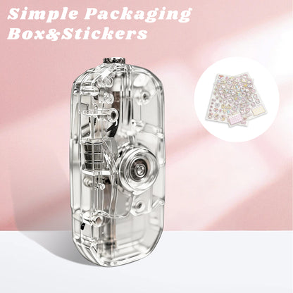 Cute Transparent Creative Sports Car Styling Windproof Lighter+Rotating Relax Toy 2-in-1,DIY stickers Available(Need to be inflated)