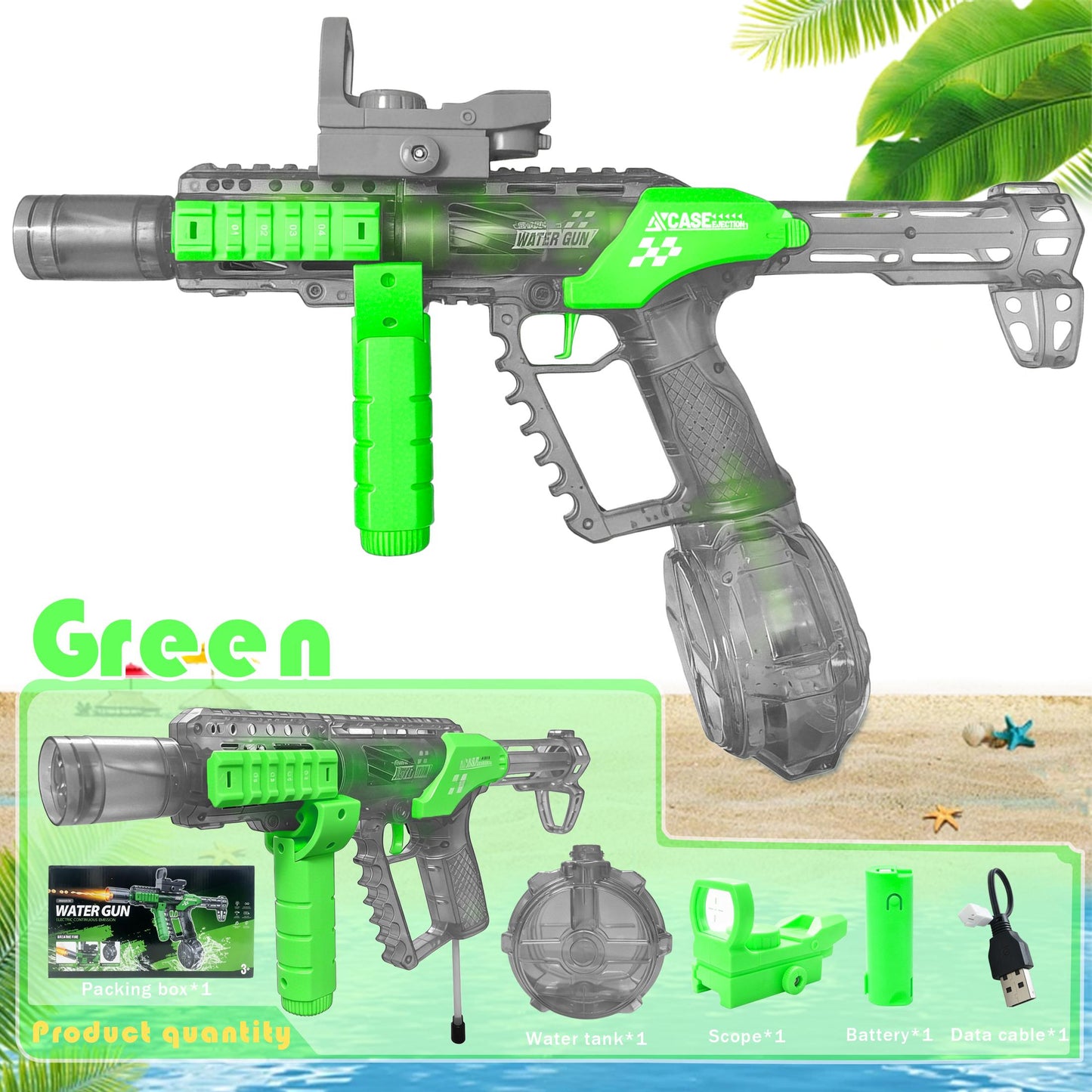 Semi-Transparent Electric Water Blaster
